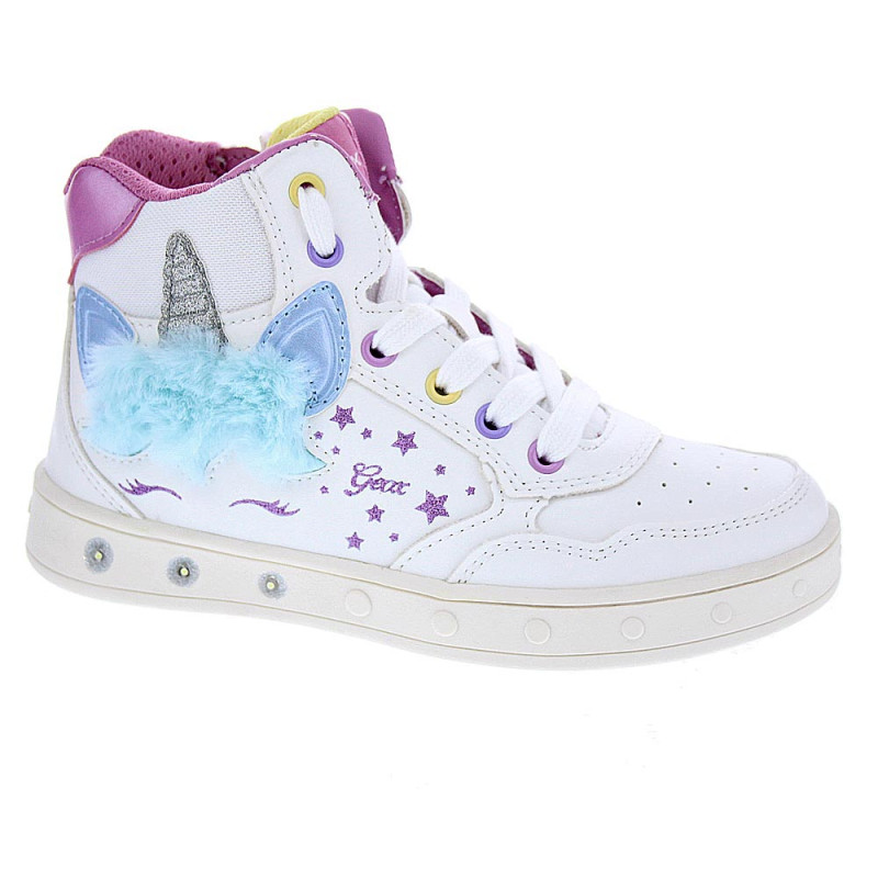 Zapatillas botas Geox zapatos Niña modelo Skylin Blanco 