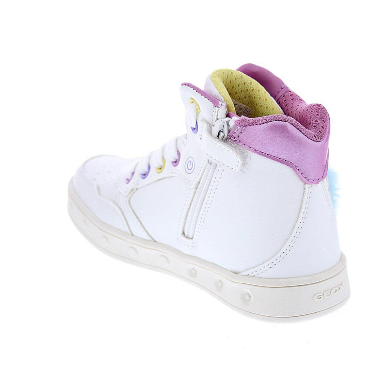 Zapatillas botas Geox zapatos Niña modelo Skylin Blanco 