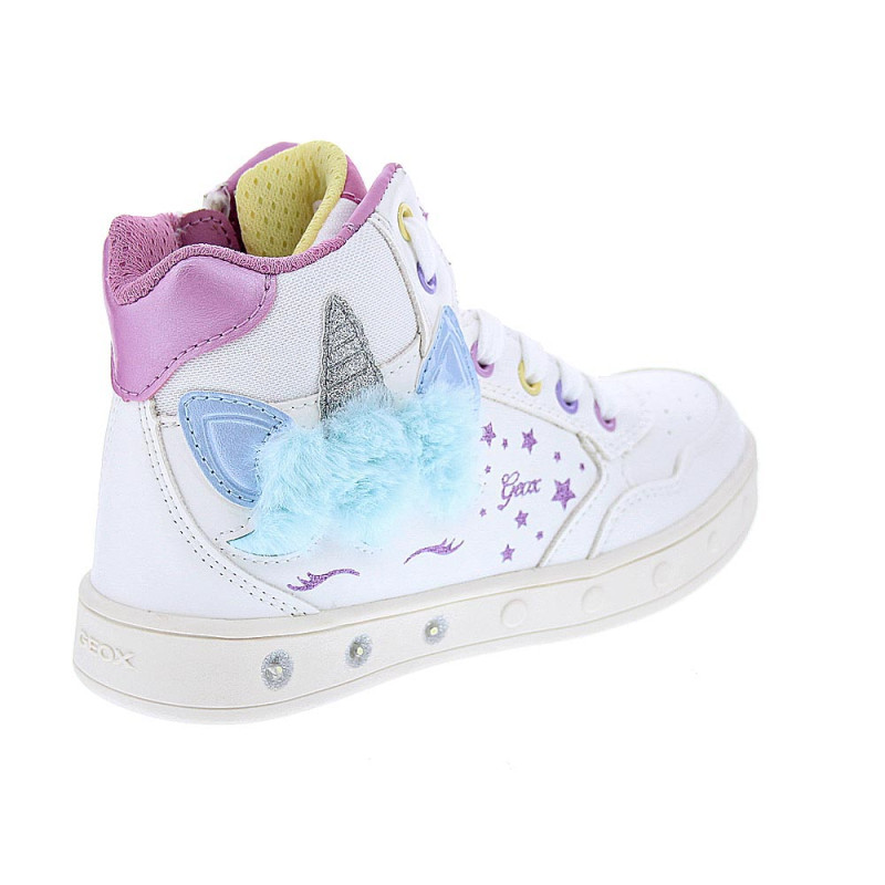 Zapatillas botas Geox zapatos Niña modelo Skylin Blanco 