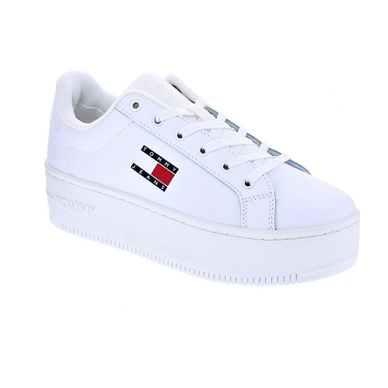 Zapatillas Tommy Hilfiger zapatos Mujer modelo Flatform Blanco 