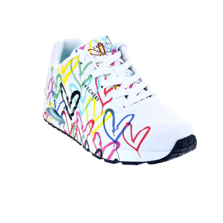 Zapatillas Skechers zapatos Mujer modelo Uno Spread Blanco Cordón