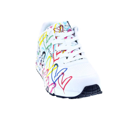 Zapatillas Skechers zapatos Mujer modelo Uno Spread Blanco Cordón