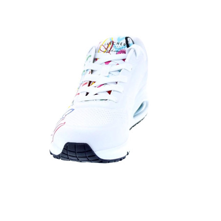 Zapatillas Skechers zapatos Mujer modelo Uno Spread Blanco Cordón