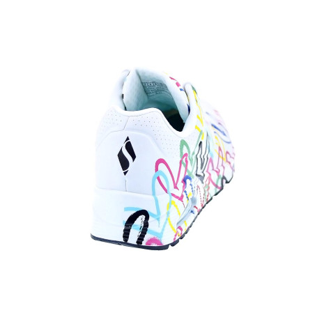 Zapatillas Skechers zapatos Mujer modelo Uno Spread Blanco Cordón