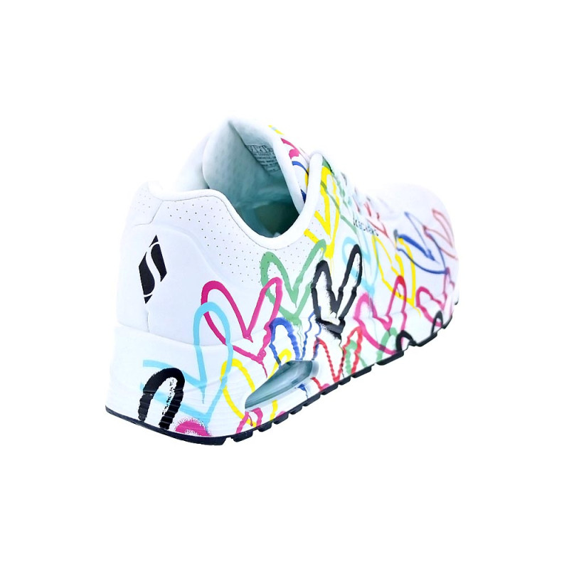 Zapatillas Skechers zapatos Mujer modelo Uno Spread Blanco Cordón