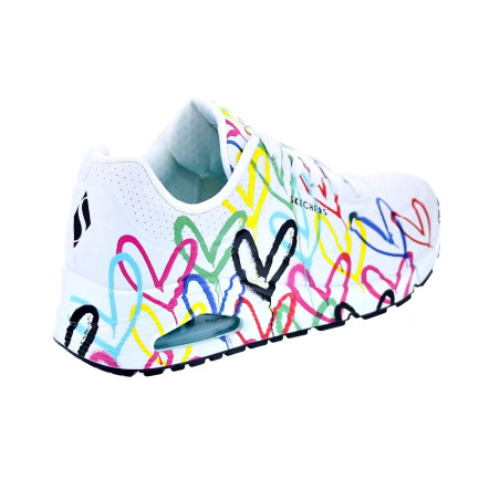 Zapatillas Skechers zapatos Mujer modelo Uno Spread Blanco Cordón