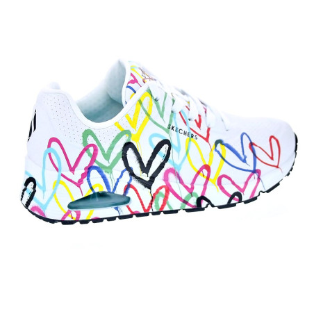 Zapatillas Skechers zapatos Mujer modelo Uno Spread Blanco Cordón