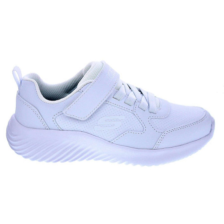 Zapatillas Skechers zapatos Niño modelo Bounder Blanco Velcro