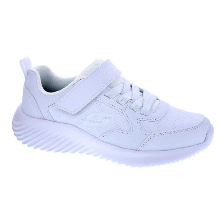 Zapatillas Skechers zapatos Niño modelo Bounder Blanco Velcro