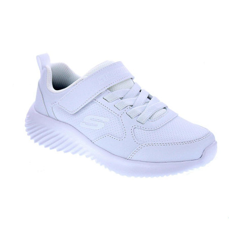 Zapatillas Skechers zapatos Niño modelo Bounder Blanco Velcro