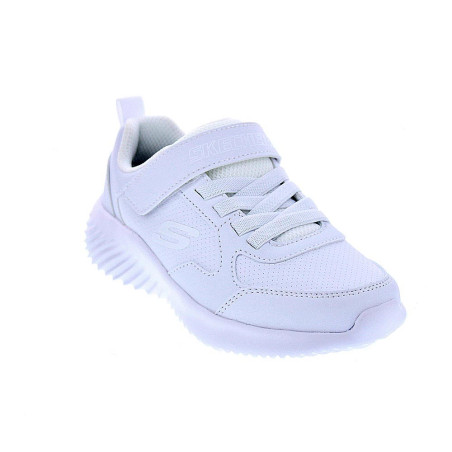 Zapatillas Skechers zapatos Niño modelo Bounder Blanco Velcro