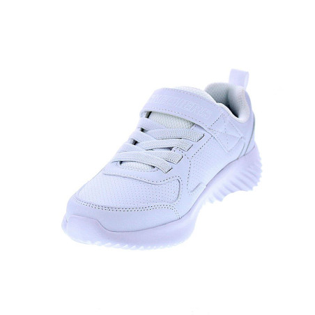 Zapatillas Skechers zapatos Niño modelo Bounder Blanco Velcro