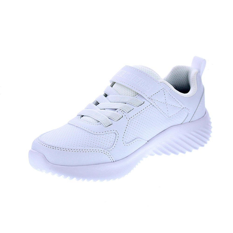 Zapatillas Skechers zapatos Niño modelo Bounder Blanco Velcro