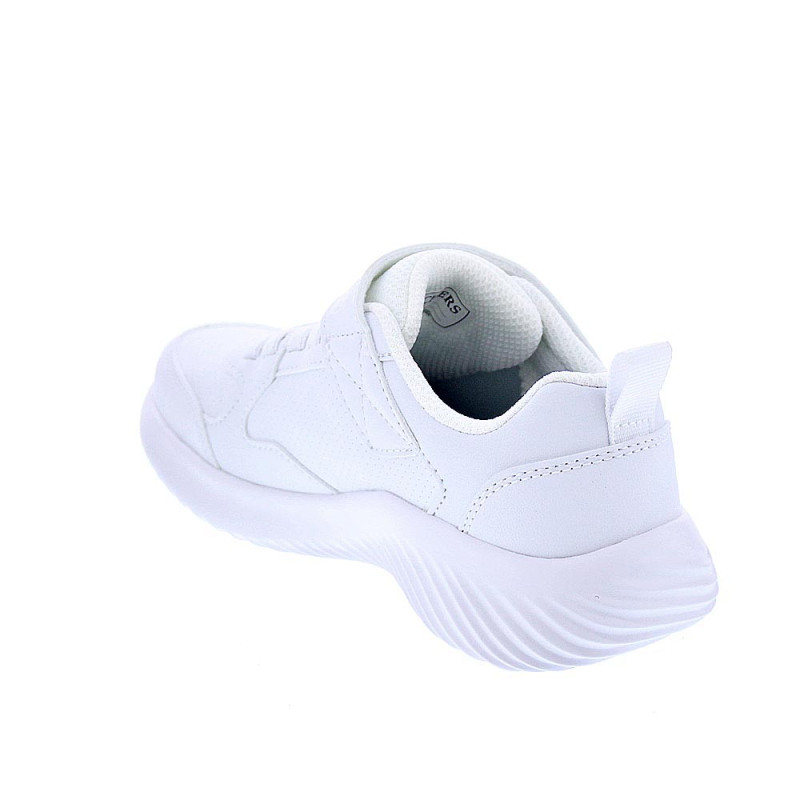 Zapatillas Skechers zapatos Niño modelo Bounder Blanco Velcro
