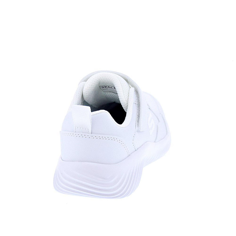 Zapatillas Skechers zapatos Niño modelo Bounder Blanco Velcro