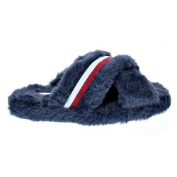 Pantuflas Tommy Hilfiger zapatos Mujer modelo Cross Strap Azul 