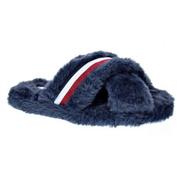 Pantuflas Tommy Hilfiger zapatos Mujer modelo Cross Strap Azul  2