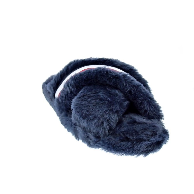 Pantuflas Tommy Hilfiger zapatos Mujer modelo Cross Strap Azul 