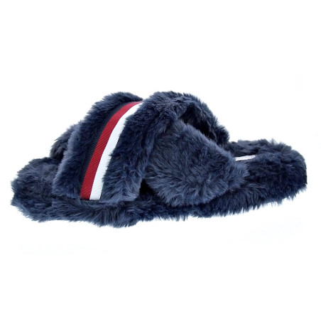 Pantuflas Tommy Hilfiger zapatos Mujer modelo Cross Strap Azul 