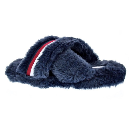 Pantuflas Tommy Hilfiger zapatos Mujer modelo Cross Strap Azul 