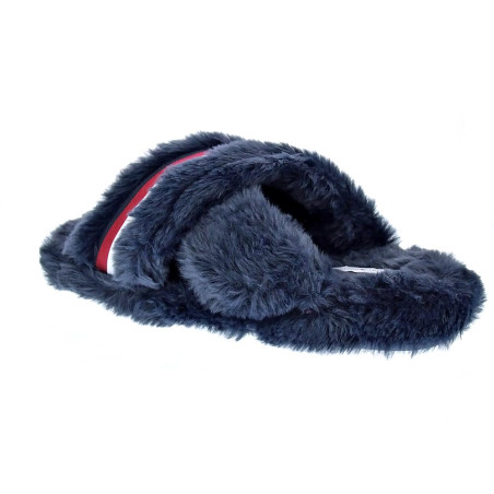 Pantuflas Tommy Hilfiger zapatos Mujer modelo Cross Strap Azul 