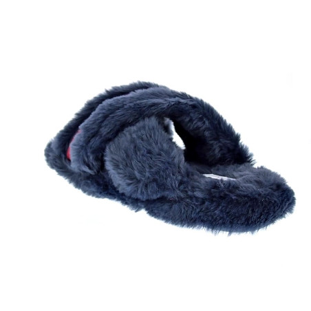 Pantuflas Tommy Hilfiger zapatos Mujer modelo Cross Strap Azul 