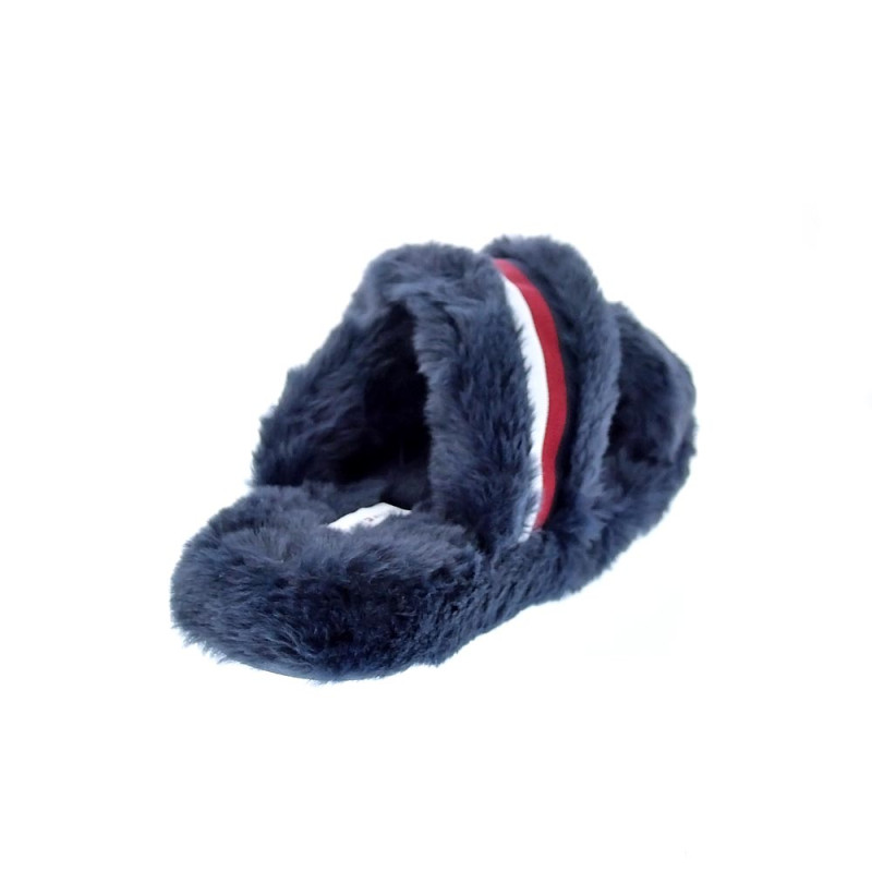 Pantuflas Tommy Hilfiger zapatos Mujer modelo Cross Strap Azul 