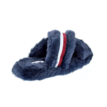 Pantuflas Tommy Hilfiger zapatos Mujer modelo Cross Strap Azul 