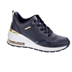 Zapatillas Skechers zapatos Mujer modelo Street Negro  2