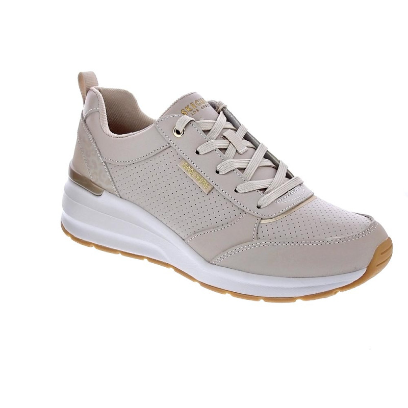 Zapatillas Skechers zapatos Mujer modelo Billion Beige Cordón