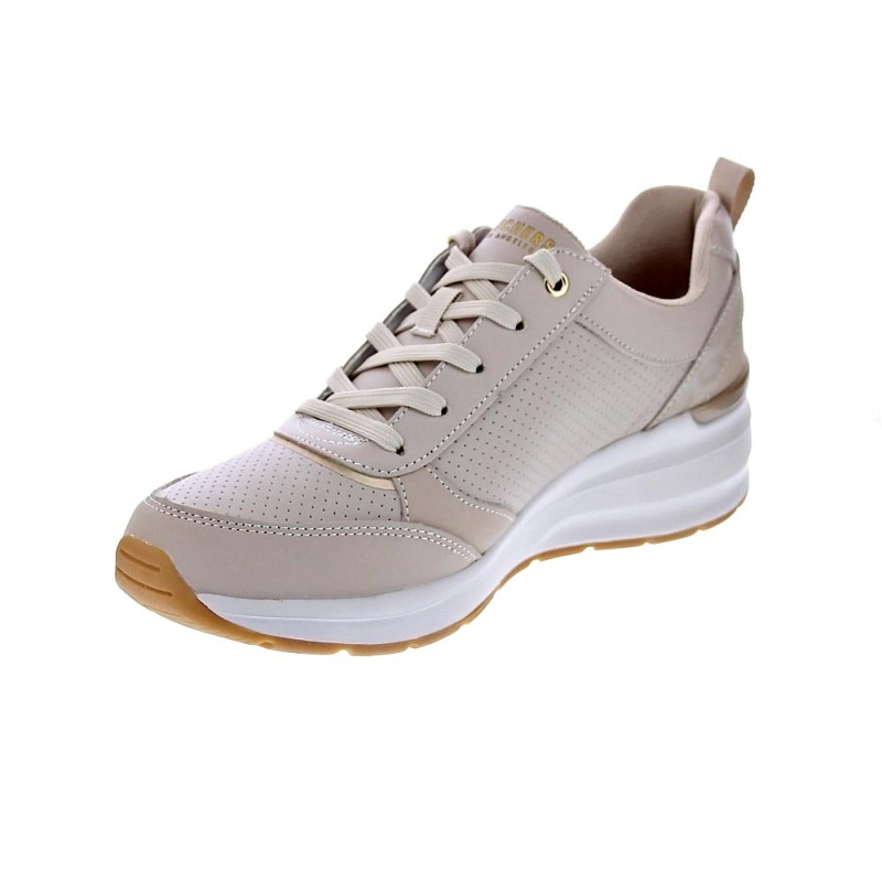 Zapatillas Skechers zapatos Mujer modelo Billion Beige Cordón