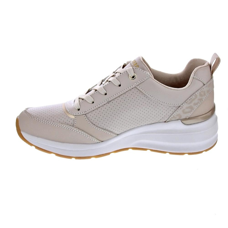 Zapatillas Skechers zapatos Mujer modelo Billion Beige Cordón