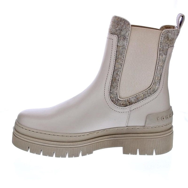 Botines Tommy Hilfiger zapatos Mujer modelo Chelsea Bootie Beige 