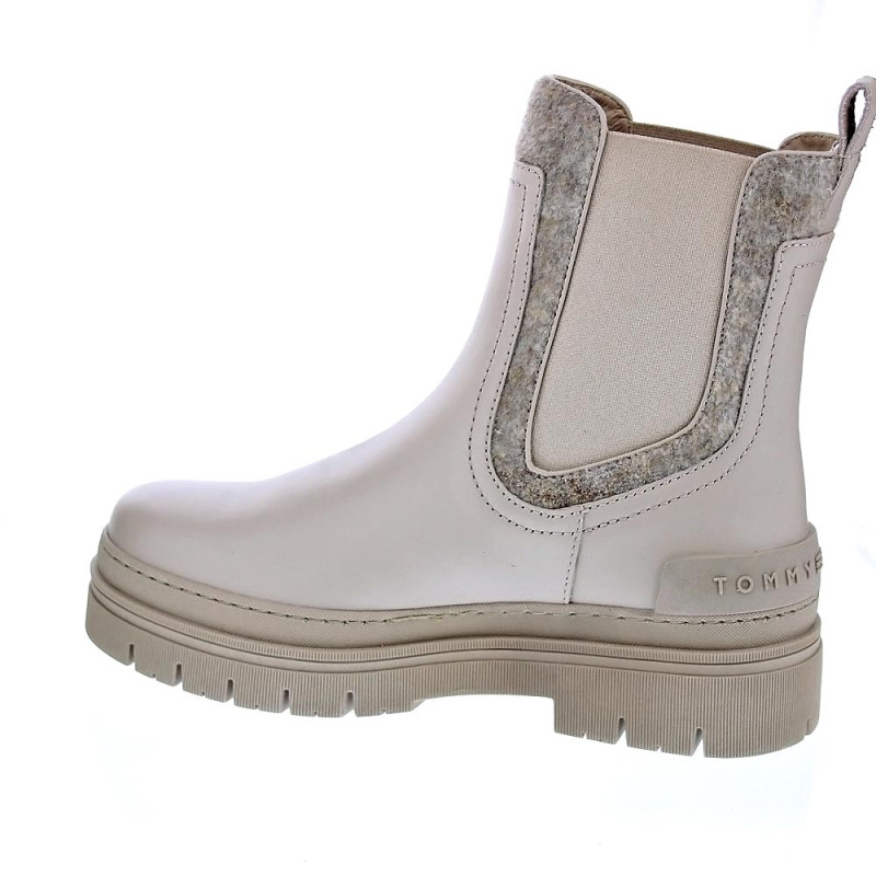 Botines Tommy Hilfiger zapatos Mujer modelo Chelsea Bootie Beige 
