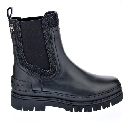Botines Tommy Hilfiger zapatos Mujer modelo Chelsea Bootie Negro 