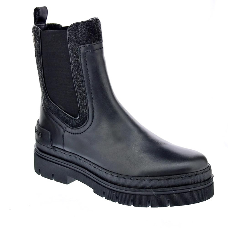 Botines Tommy Hilfiger zapatos Mujer modelo Chelsea Bootie Negro 