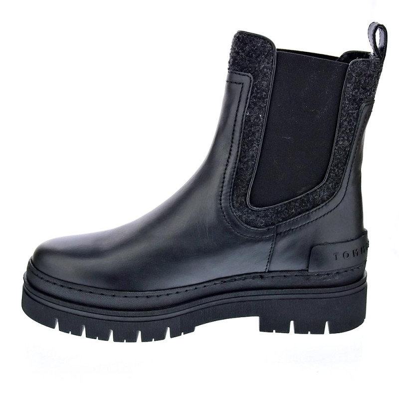 Botines Tommy Hilfiger zapatos Mujer modelo Chelsea Bootie Negro 