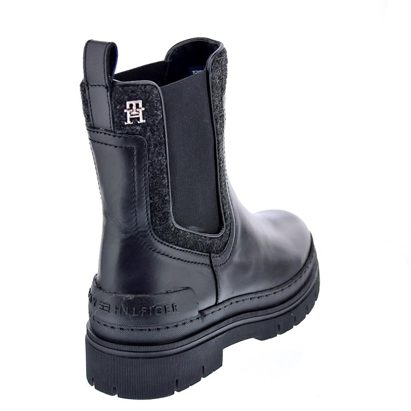 Botines Tommy Hilfiger zapatos Mujer modelo Chelsea Bootie Negro 