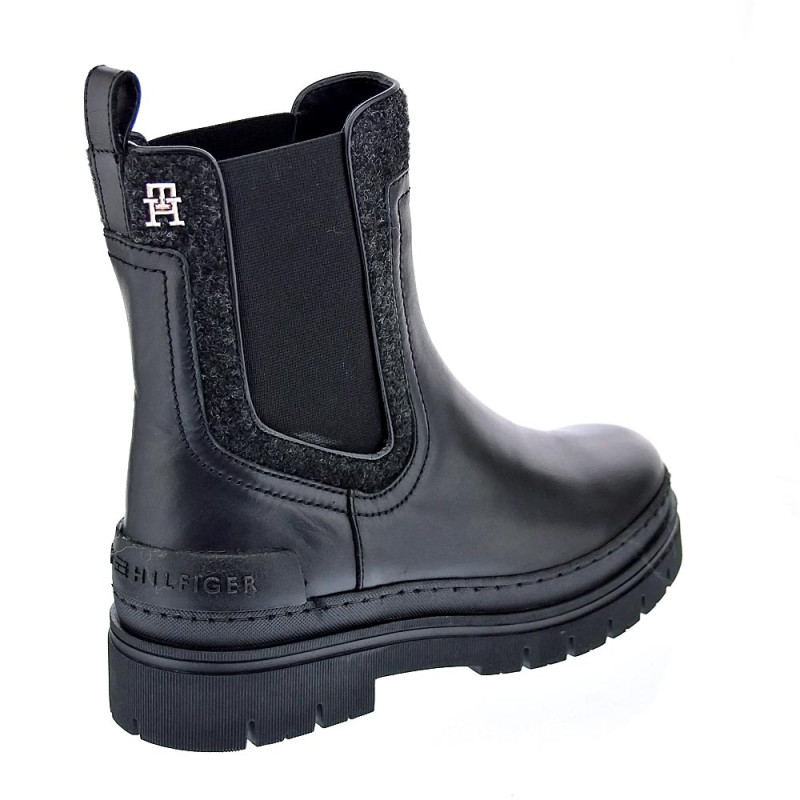 Botines Tommy Hilfiger zapatos Mujer modelo Chelsea Bootie Negro 