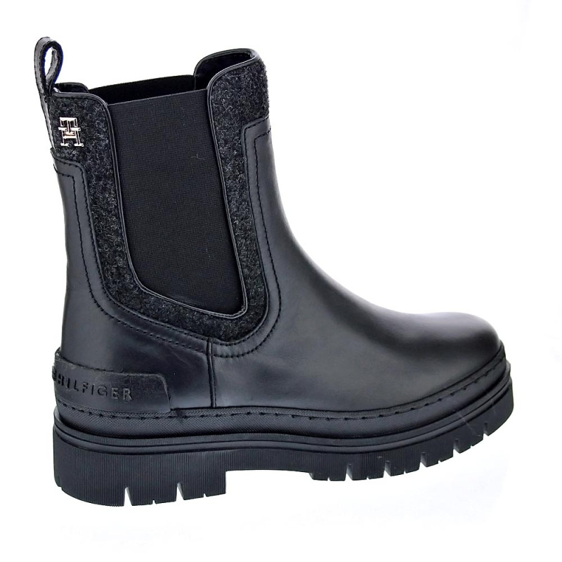 Botines Tommy Hilfiger zapatos Mujer modelo Chelsea Bootie Negro 