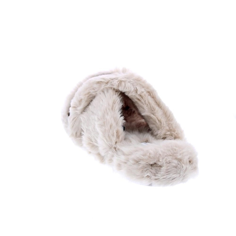 Pantuflas Tommy Hilfiger zapatos Mujer modelo Cross Strap Beige 