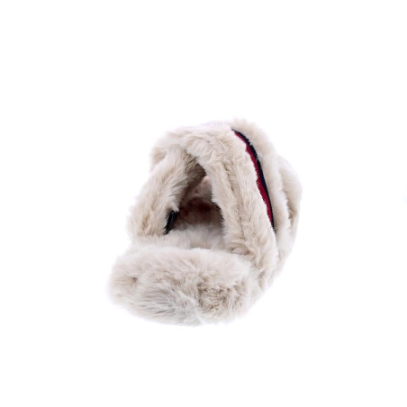 Pantuflas Tommy Hilfiger zapatos Mujer modelo Cross Strap Beige 