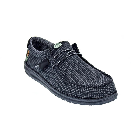 Mocasines Hey Dude zapatos Hombre modelo Wally Sport Negro 