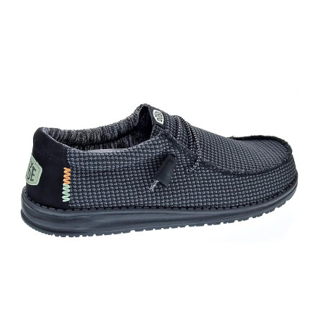 Mocasines Hey Dude zapatos Hombre modelo Wally Sport Negro 