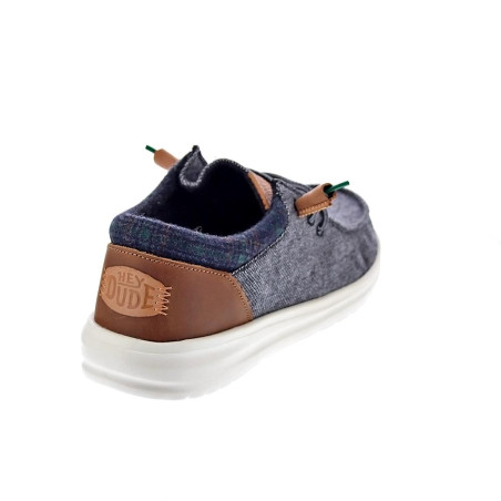 Mocasines Hey Dude zapatos Hombre modelo Wally Grip Gris 