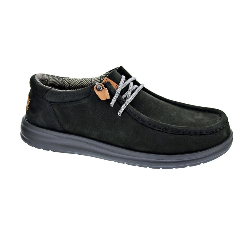 Mocasines Hey Dude zapatos Hombre modelo Wally Grip Negro 