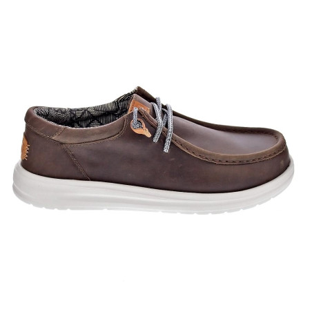 Mocasines Hey Dude zapatos Hombre modelo Wally Grip Marrón 