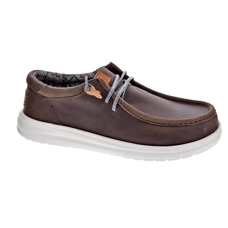 Mocasines Hey Dude zapatos Hombre modelo Wally Grip Marrón 