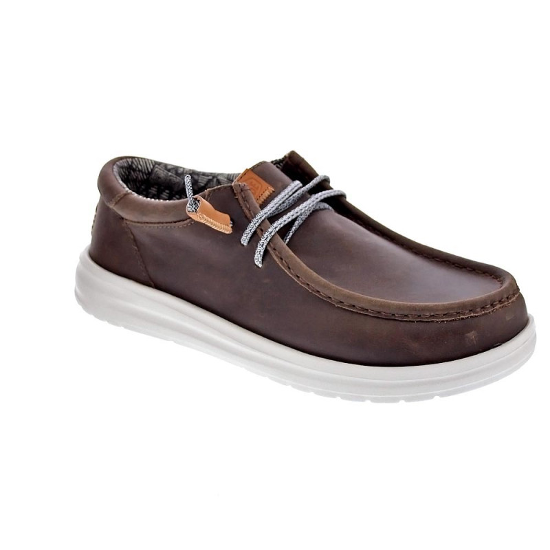 Mocasines Hey Dude zapatos Hombre modelo Wally Grip Marrón 