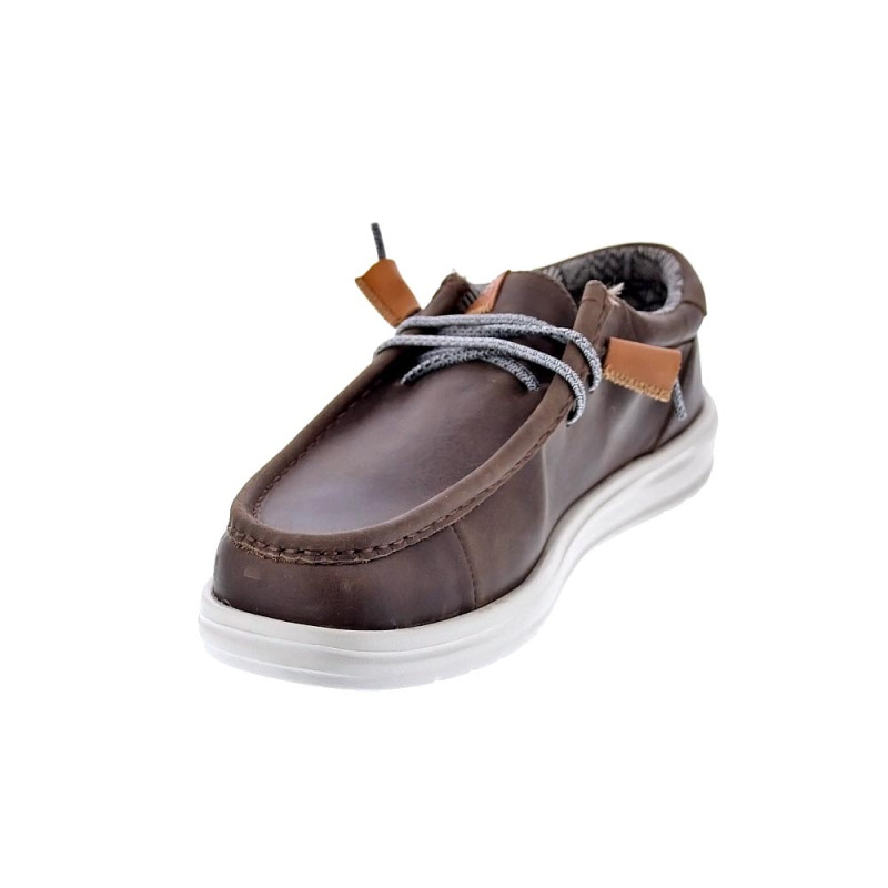 Mocasines Hey Dude zapatos Hombre modelo Wally Grip Marrón 